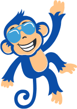 Wild Smiles Pediatric Dentistry - Monkey mascot smiling wearing shades